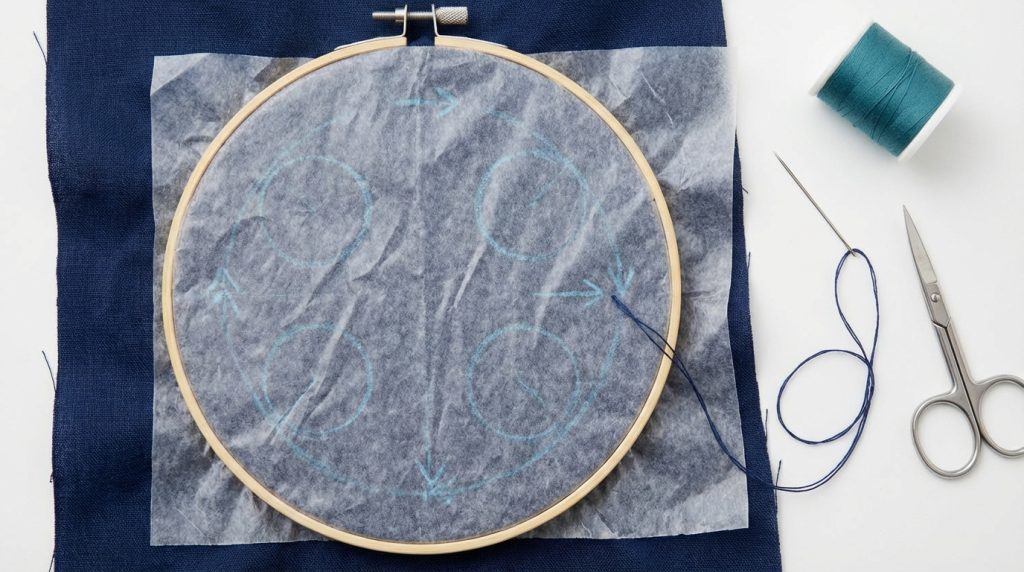 water soluble topping for spongy backpack embroidery puckering