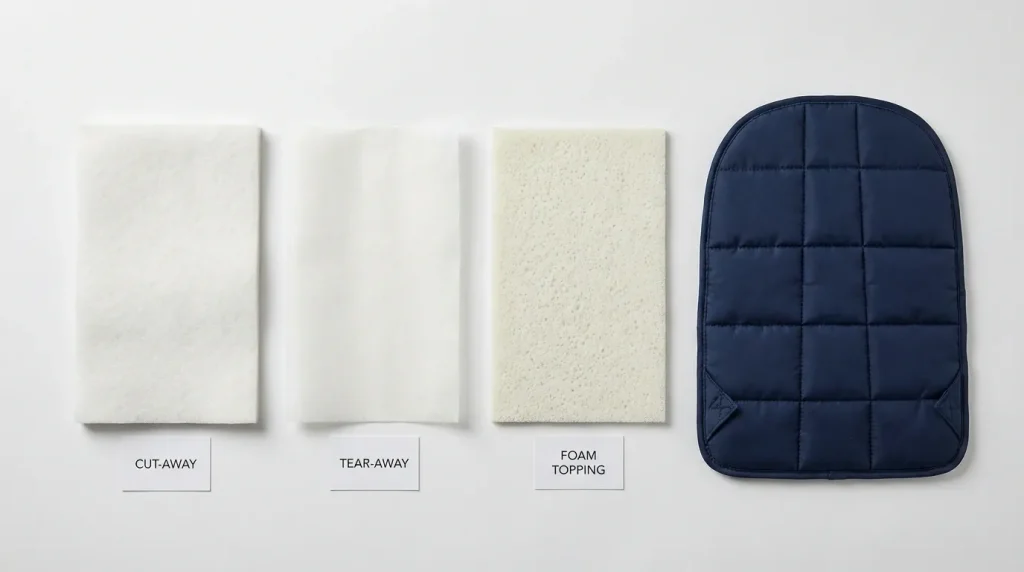 cut away stabilizer for backpack embroidery puckering fix