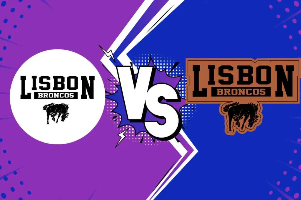 A "Lisbon Broncos" sports logo converted into a high-contrast black and white vector for wood engraving.