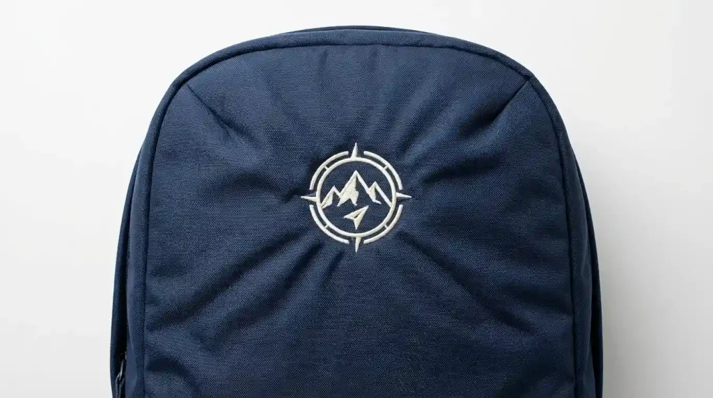 backpack puckering spongy material embroidery problem