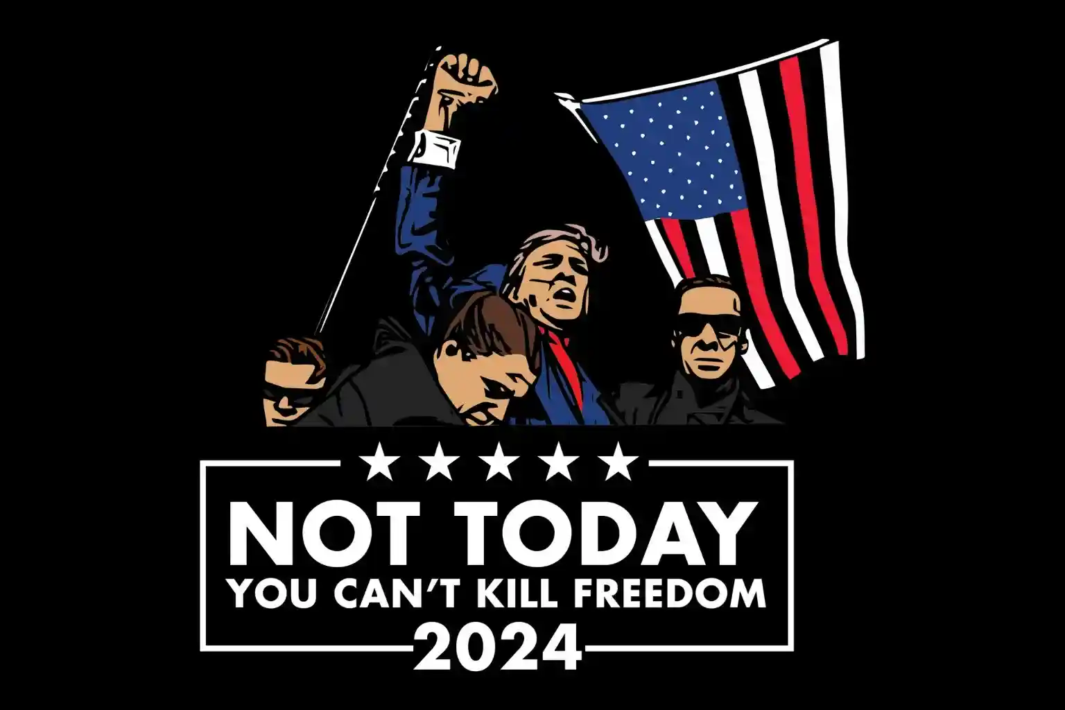 Not Today Donald Trump vector design