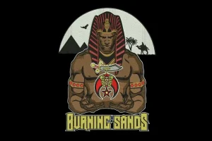 Burning Sands typography vector