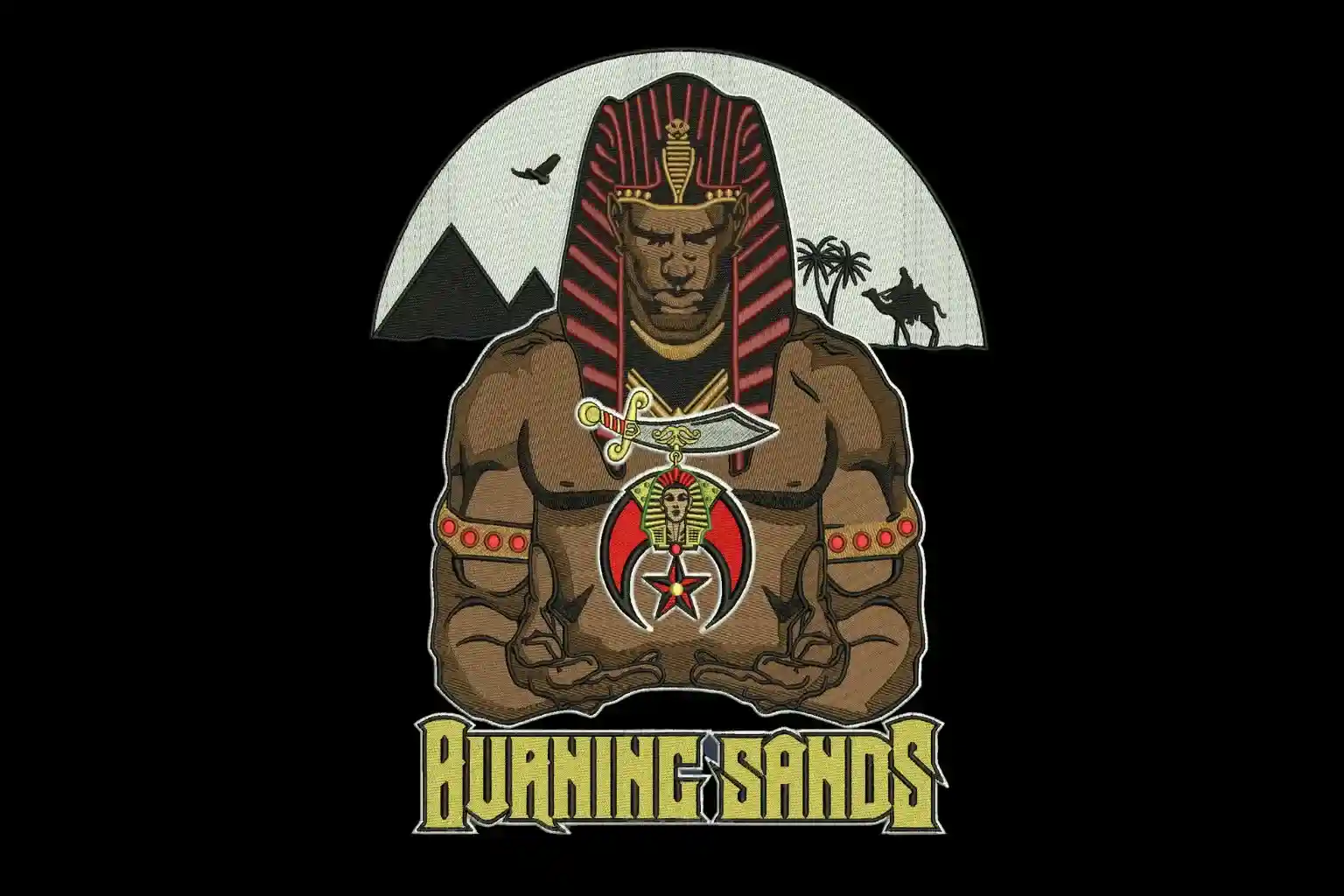 Burning Sands typography vector