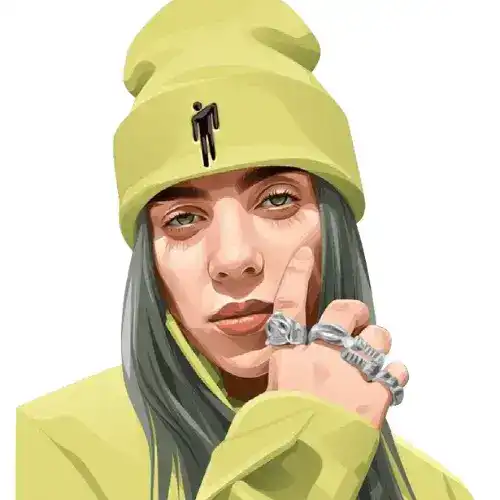 Billie Eilish inspired vector art