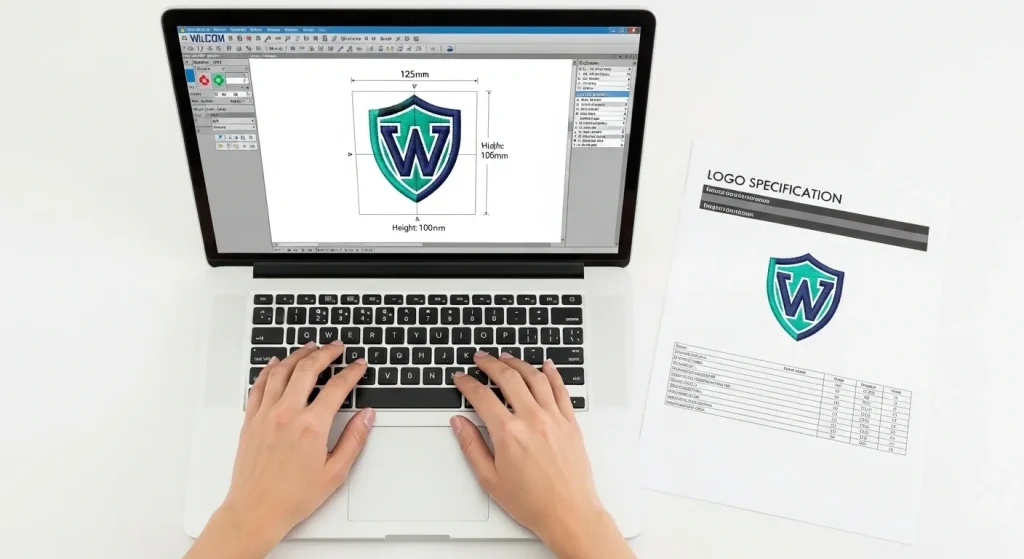 Fixing embroidery sizing issues by checking design dimensions in Wilcom embroidery software