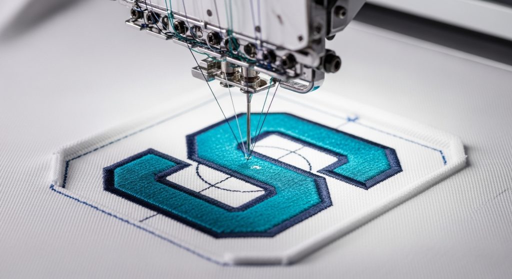 Embroidery sizing issues after running a design on a white polo shirt