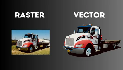 Professional graphic designer manually redrawing a logo into vector format