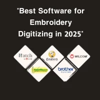 Comparison of top embroidery digitizing software including Wilcom, Hatch, and Pulse.