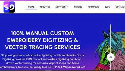 sassy digitizing 100 percent mannual digitizing