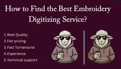 Professional embroidery machine stitching a complex logo provided by Sassy Digitizing service.