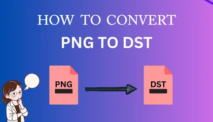 PNG to DST Conversion Process Converting PNG logo to DST embroidery file format