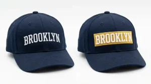 background to text on hats comparison with and without background layer