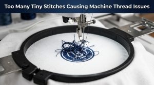 tiny stitches causing thread issues on embroidery machine