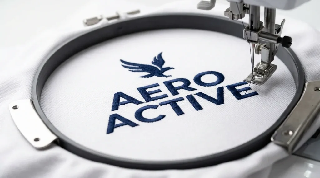 push compensation for lightweight polyester polo embroidery