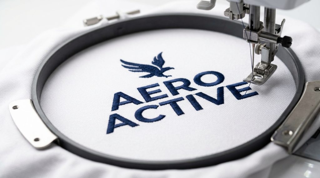 push compensation for lightweight polyester polo embroidery