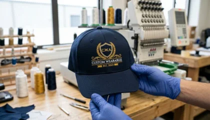 clean hat embroidery result after fixing pinching same place on cap