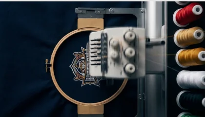 embroidery machine running slow with high stitch count and multiple thread color spools