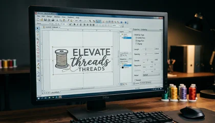 Embroidery digitizing software screen showing knockdown underlay settings for knit cap design