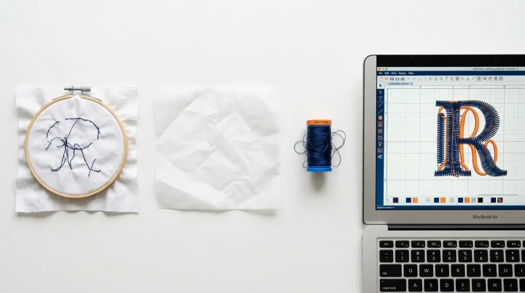 Four common causes of embroidery misalignment: loose hoop, bad stabilizer, thread tension, and wrong digitizing